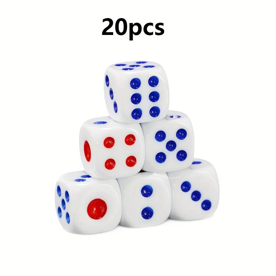 

20/40/100pcs Classics Rounded Dice 10mm D6 Blue Red Dice for Bars KTV Puzzle Entertainment Dice Board Games Poker Game JXB