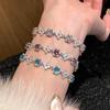 Zircon Flower Hexagonal Buckle Bracelet Fashion Niche Design Bracelet Bracelet Light Luxury High-end Jewelry Women