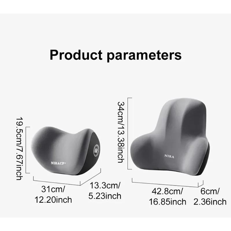 Memory-Schaum-Autonackenkissen schützt Taille und Rücken, stützt atmungsaktive Autokopfstütze, dämpft Druck, Autositzkissen