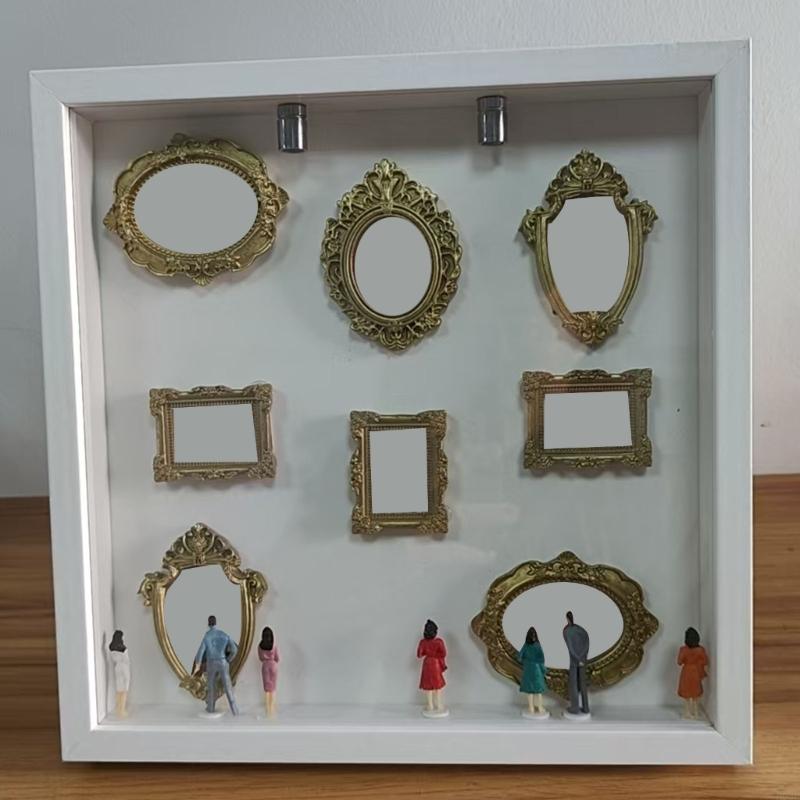 DIY Mini Museums Silhouettes Box,Shadows Box Frame Display Case,Personalize Photo Shadows Box Display with Figurine B03E