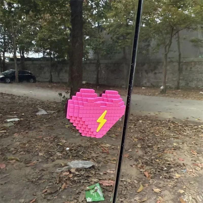 Protective Love Shaped Stickers for Car Side Door Anti-Collision Adhesive Decor Set of 1 or 2Pcs A2