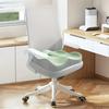1pc Memory Foam Seat Cushion - 3D Ergonomic Support| Light Green & Grey, Washable Polyester, Car/Office Essentials