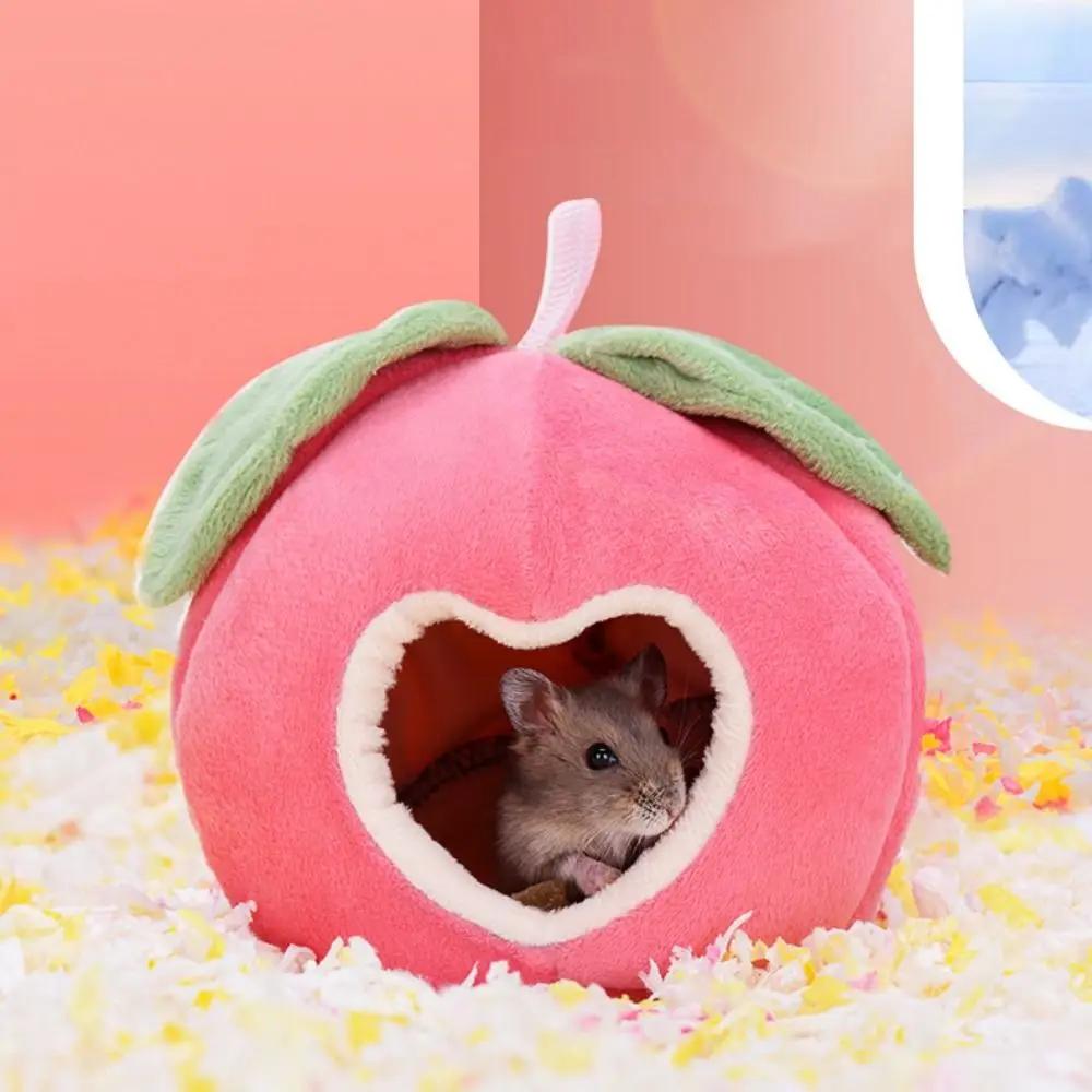 Cute Hanging Hamster Hamk Fruit Shape Cartoon Hamster Cotton House Warm Soft Plush Hamster Sleeping Bag Winter Hamaca Hamster