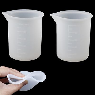 2Pcs Silicone 100Ml Measuring Cup For Jewelry  Scale Resin Glue Molds