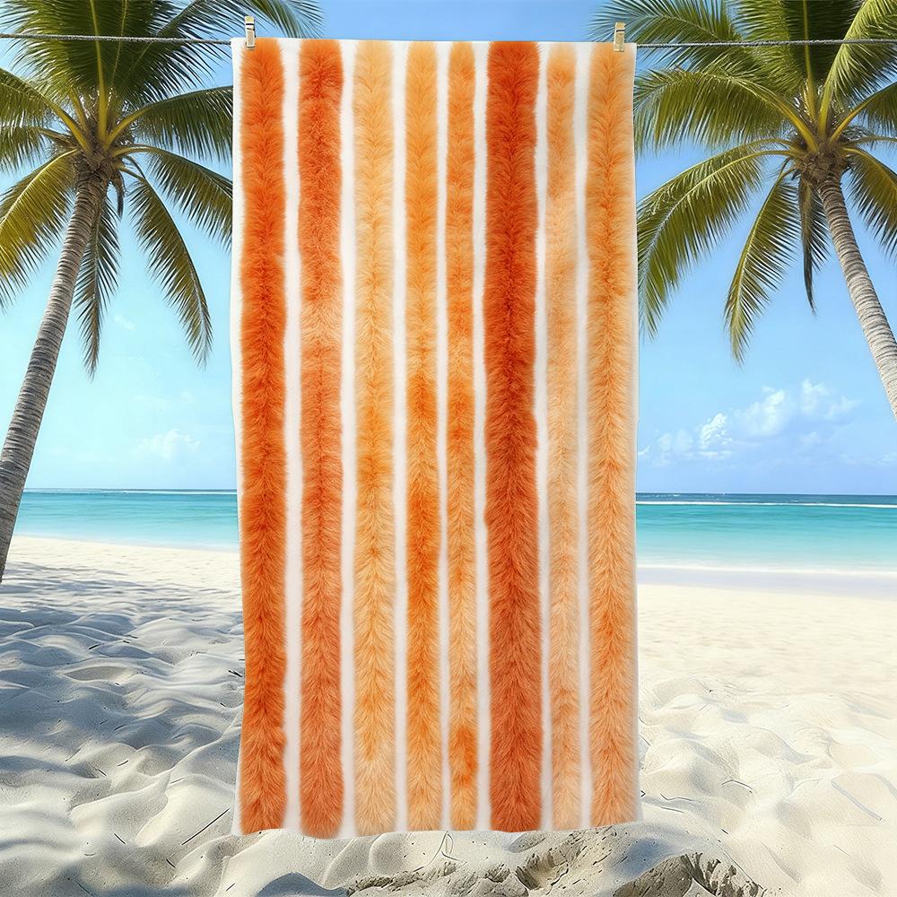 Populaire gestreepte bedrukte strandlaken Sneldrogend Zandvrij Volwassen Zwem Bad Handdoek Microvezel Handdoek