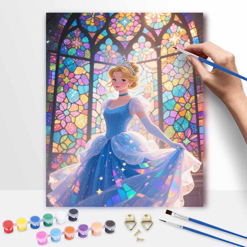 Disney Princess Oil Painting Hand Painting Coloring Painting Handmade Diy Home Decoration Gift