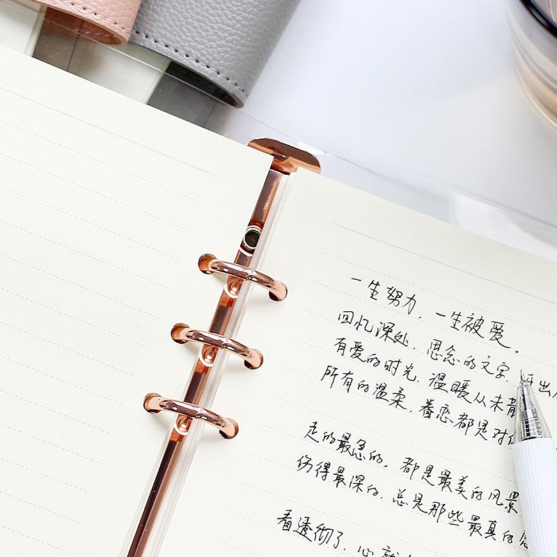 A5 A6 B5 Rose Gold Black With 90 Sheet Inner Page Binder Notebook Cover Diary Agenda Planner Paper Cover School Stationery