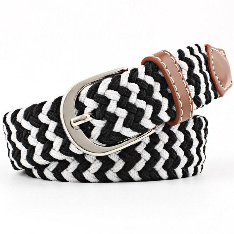 Elastic Stretch Waist Belts For Men Women Casual Stretch Woven Belt Women Waistband Student Jeans