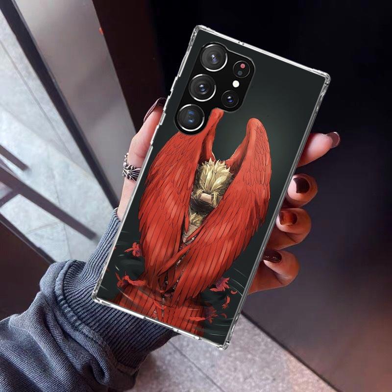 Hawks MHA My Hero A-Academy Phone Case For Samsung Galaxy S26 S25 Edge S24 S23 Ultra S22 Plus S21 S20 FE Soft TPU Back Cover Fun