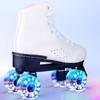 Flash Wheel Roller Skates With LED Light Double Line Skates 4 Wheels Two Line Skating Shoes for Adults