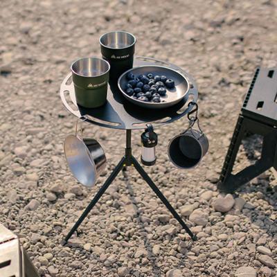 Detachable Camping Table with Tripod Storage Bag Heavy Duty Lightweight Aluminum Alloy Outdoor Picnic Portable Round Dining Table