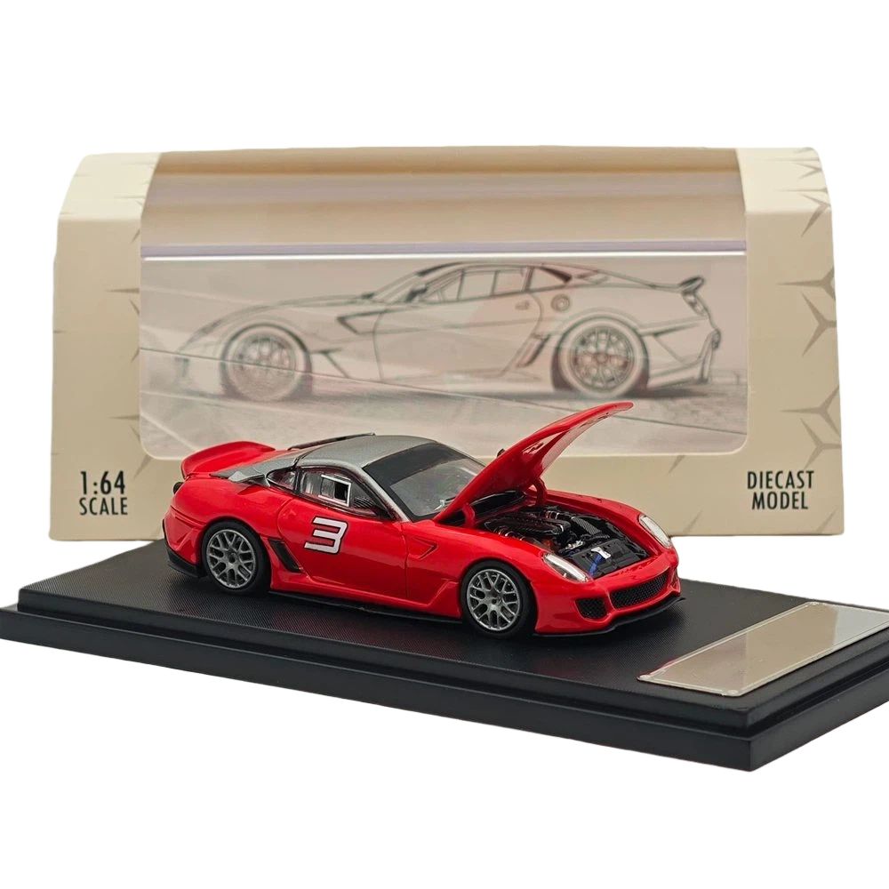 

RM 1/64 for 599XX #3 Red Racing Sports Model Diecast Collect Car Miniature Toy Vehicle Models красный