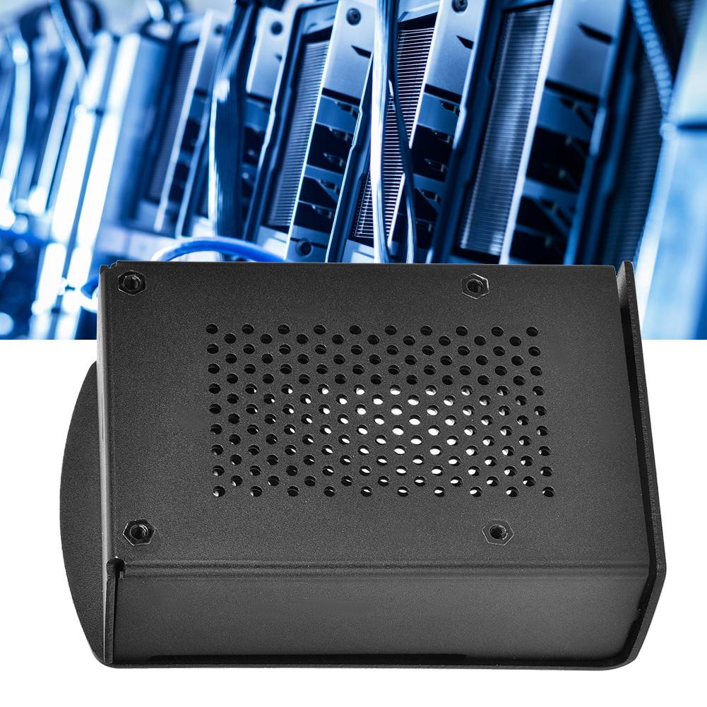 For 4 Model B Black Aluminum Case Box Enclosure with Heatsink Bracket (Black)