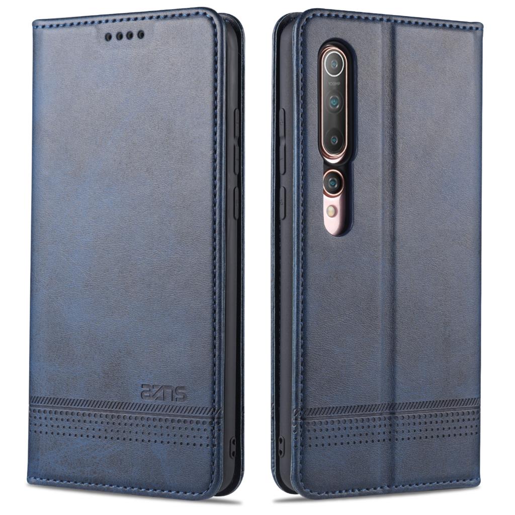 Capa de Couro Deluxe com Adsorção Magnética para Xiaomi Mi 10 / Mi 10 Pro 5G Capa Protetora Flip capa fundas