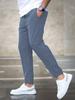 Men Casual Nine Pants With Polyester Fabric For Autumn Everyday Wear