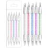 Nail Art 5-Piece Set: Double-Headed Silicone Pens, Carving Tools, Mixing Sticks, and Soft Embossing Brushes