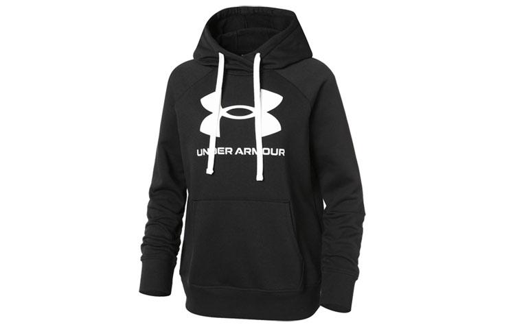 Under Armour Sweatshirts Women s Black Hooded Moderate Regular 1356318-001 L