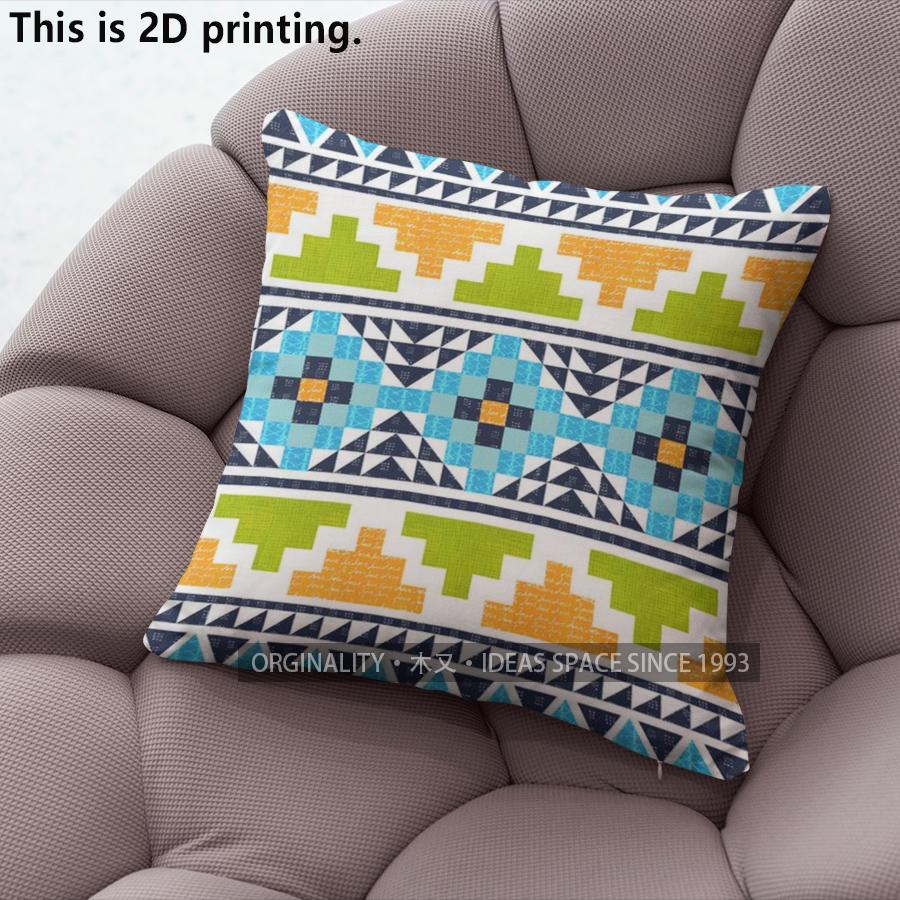 Bohemian Geometric Ethnic Throw Pillow Covers Pattern Cushion Cover Suitable For Sofa Bedroom Car Pillow Cover