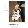 Mens Breathable Leather Upper Casual Sneakers Soft Soled Lace Up Sports Shoes