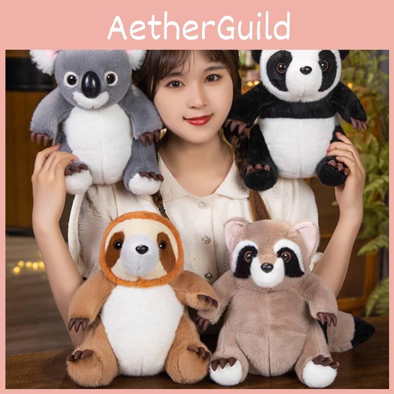 Weiche und kuschelige Panda-, Koala-, Waschbär- und Faultier-Plüschtiere für Mädchen Perfektes Geschenk!