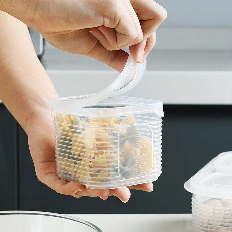 Food-Grade Transparent Rectangular Storage Box with Lid