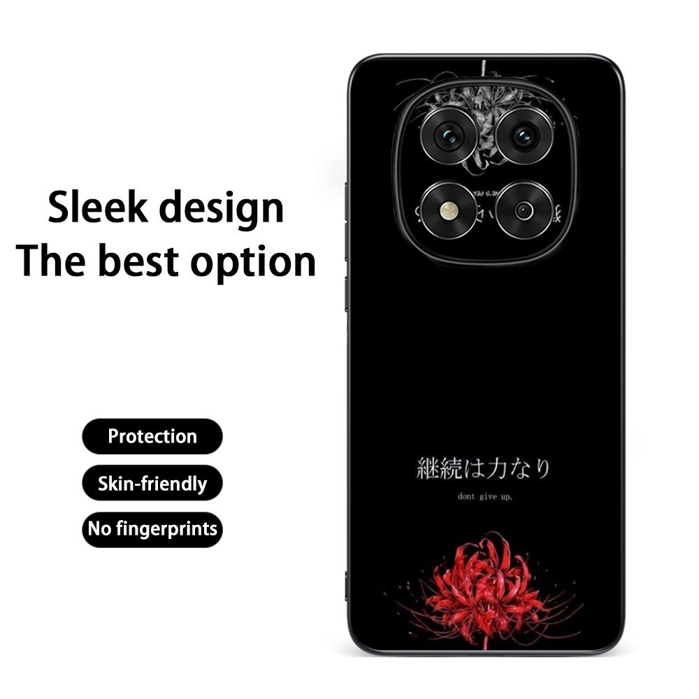Art Red spider lilys japan design Phone Case For Redmi Note 14 13 12 11 Pro Plus S 5G 14C A3 Soft Black Phone Cover