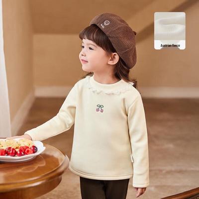 JELLYBABY Girls' 5A Antibacterial Thermal Turtleneck Long-Sleeve T-Shirt