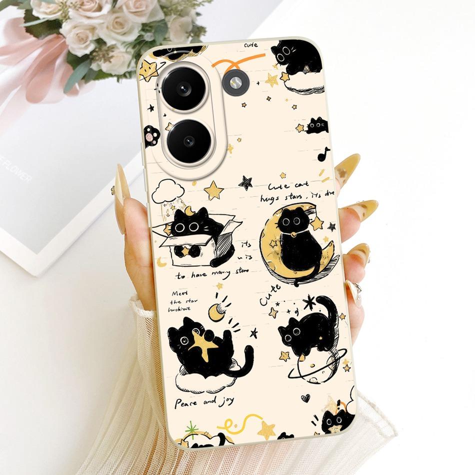 For Xiaomi Poco X8 Pro / X8 Pro Max Cute Cat Flower Cartoon Phone Case For Poco X8Pro X 8 Pro Max 5G Soft Silicone Cover Bumpers