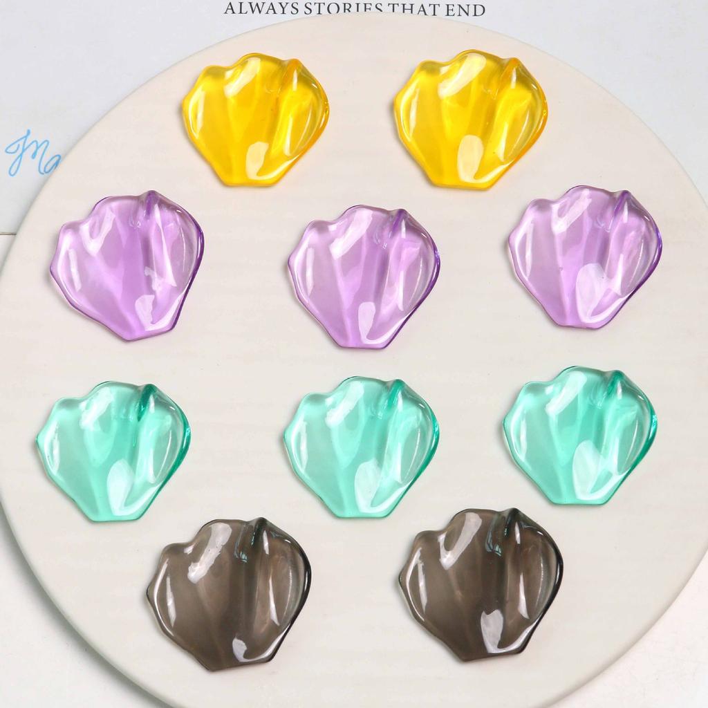 Korean Summer Transparent Leaf Resin Accessories, Sweet DIY Earring Phone Case Craft Making Materials for Women