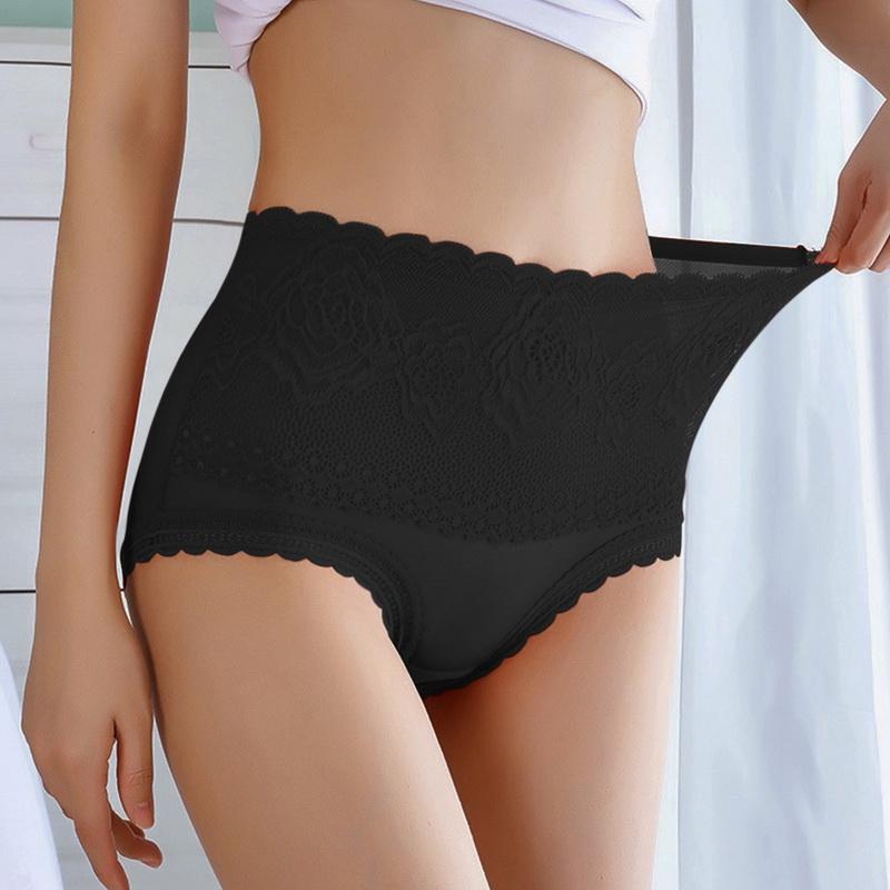 Damtrosor med hög midja Höftlyftande trosor Transparenta spetskalsonger Damkroppsformande trosor Underkläder