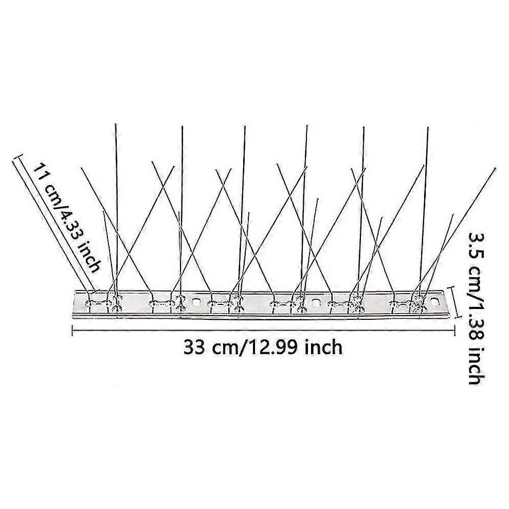 Stainless Steel Bird Spikes - 4 Pack - Anti-pigeon Repellent for Balcony Roofs & Windows