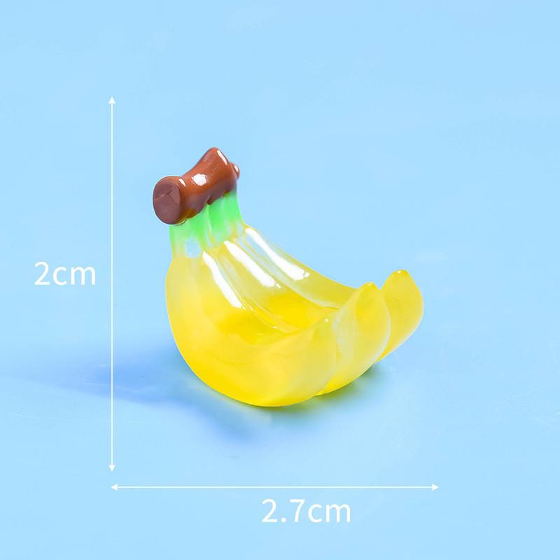 10Pcs/lot Multicolors Luminous Fruit Miniatures Glow In the Dark Resin Ornaments Fairy Garden Decoration Micro Landscape