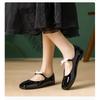 Flats Shoes Women Fashion Flat Single Shoes Women's New Spring and Autumn Bow French Retro Ballet Red Mary Jane Shoes