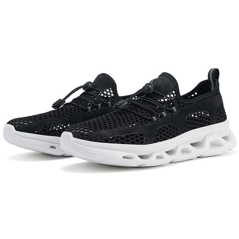 Summer hollow couple outdoor shoes fashionable versatile breathable mesh shoes platform men's and women's lightweight casual sports shoes