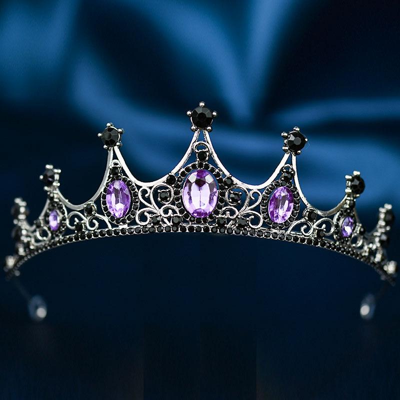 Neue Farbe Diamant Krone Kinder Festival Auftrittsschmuck Prinzessin Mädchen Geburtstagsgeschenk Strasskrone blue