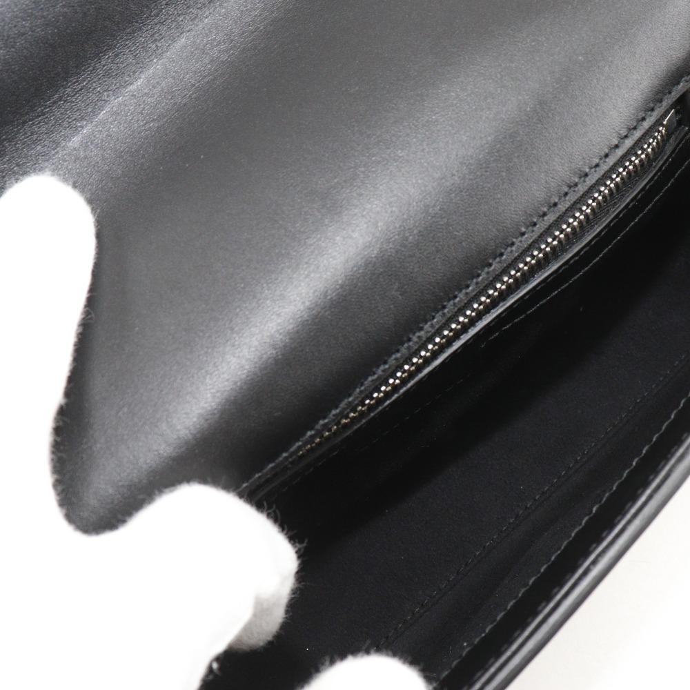 GUCCI Petit GG Shoulder Bag 739722 Double G 2WAY black leather Women Used