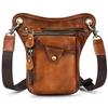 Men's Genuine Crazy Horse Leather Waist Bag - First Layer Cowhide Belt Hanging Mobile Phone Bag
