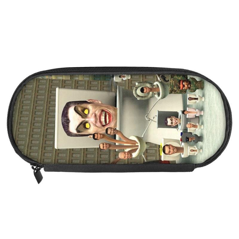 Skibidi Toilet Themed Double Layer Pencil Case Kids Students With Inner Compartment Organized Stationery Bag