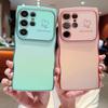 Silk Colorful Big Waves Samsung S25 Ultra Case - Electroplated Love Heart Protective Cover for S24 FE