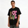 Love Leopard Print Casual Top Trendy Versatile Crew Neck T-Shirt Pure cotton T-shirt