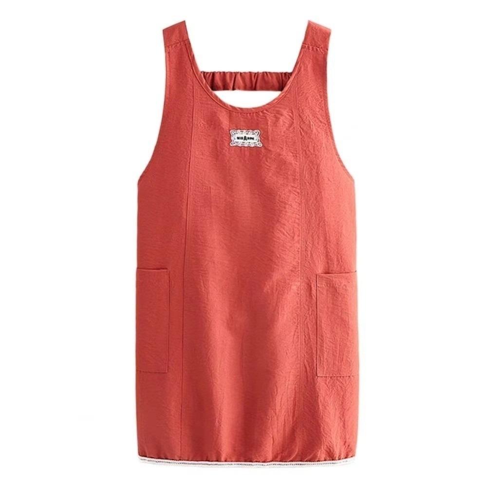 Sleeveless Water-Resistant Apron Water-Resistant Lightweight Breathable Apron Breathable Cotton-Linen Material