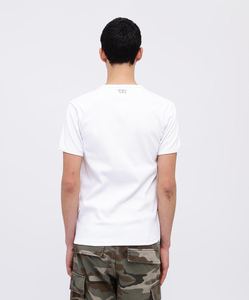 AVIREX DAILY RIB CREWNECK TEE 6143502 Men's S White