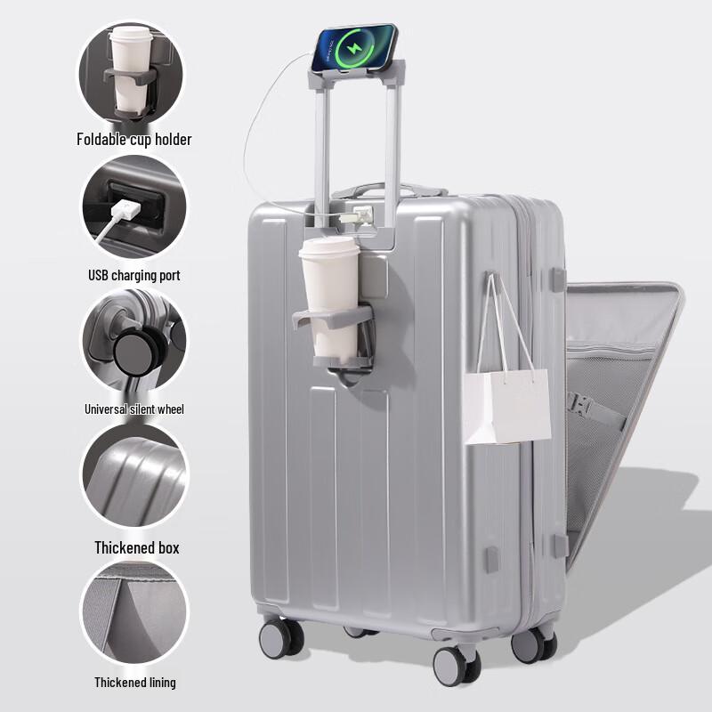 Zhilyu Front-Opening ABS Hardshell Luggage 24 inches