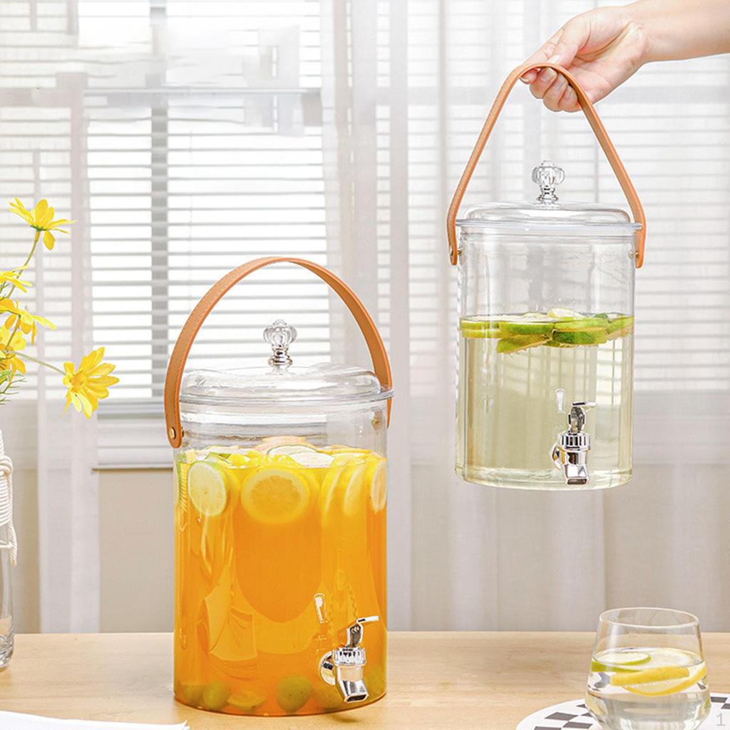 Beverage Dispenser with Spigot and Filtering Beverage Liquid Drink Container