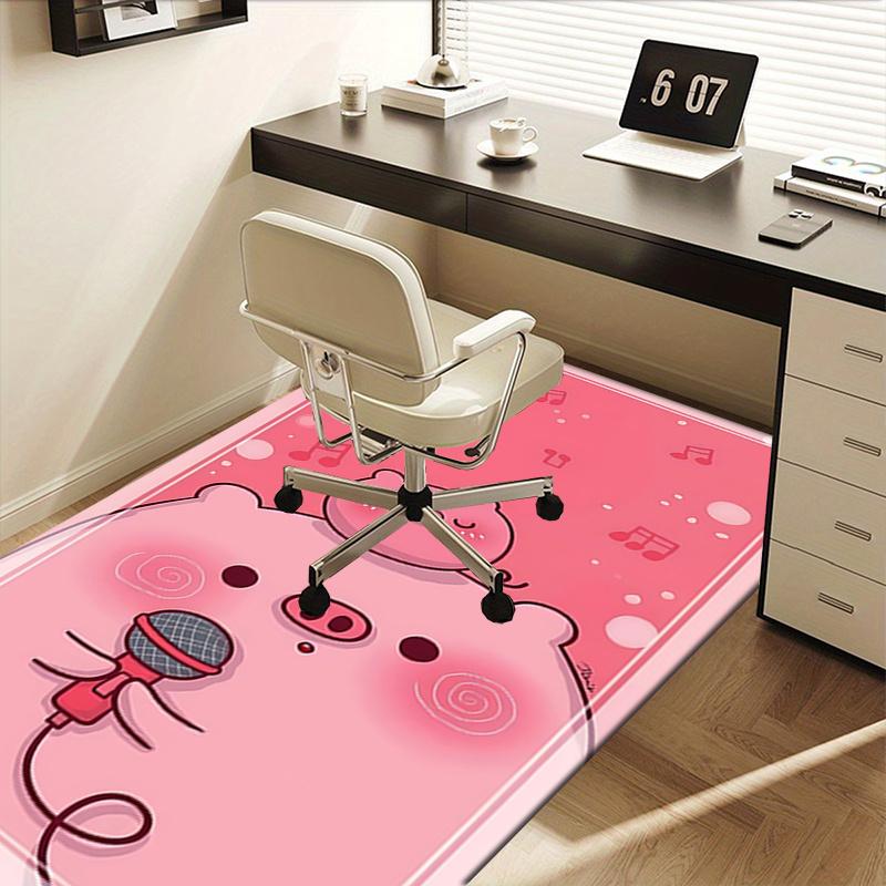 Charming Pig Chair Mat: Cute Office Carpet for Your Home Decor - Perfect Gift for Any Room!0188A