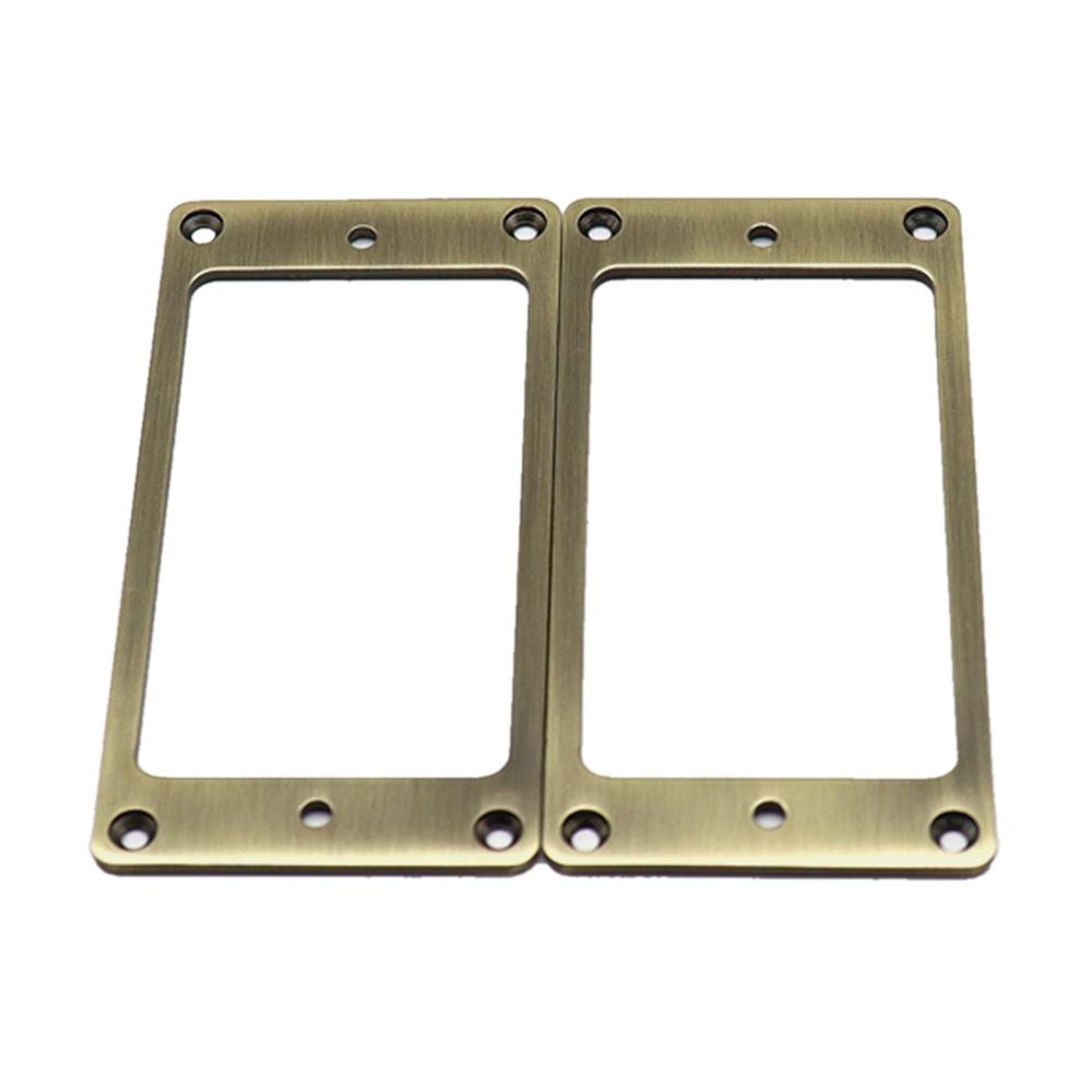 2pcs Guitar Pickup Ring Cover Frame Flat Metal Pickup Mounting Rings 2×2mm for LP/SG Guitar