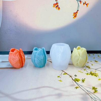 Tulip Aroma Candle & Plaster Silicone Mold for Home Decor