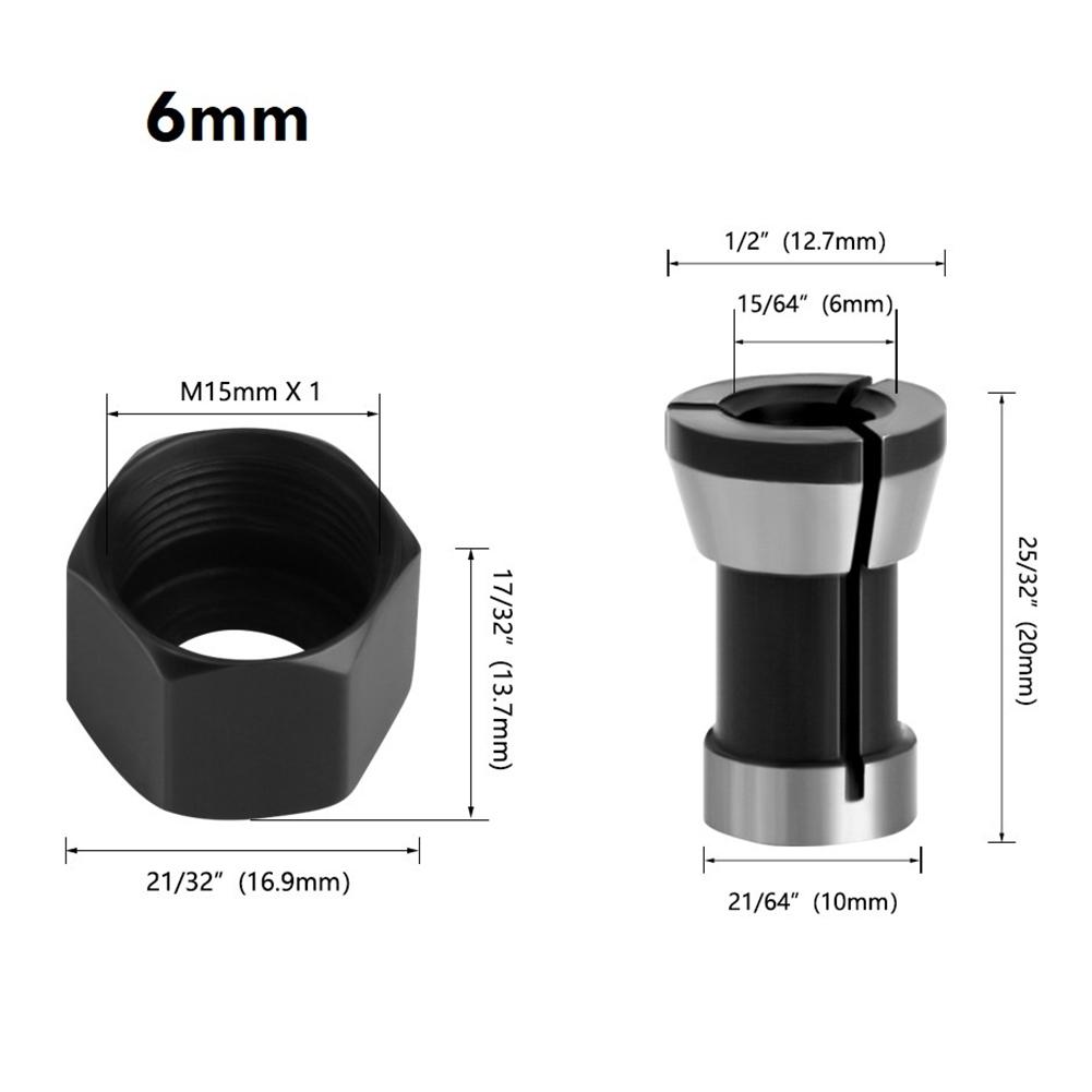 Milling Cutter Collet Chuck Electric Router M15 Nut