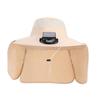 Fan Hat Wide-Brimmed Shawl Fishing Hat with Dual-Power Fan Design