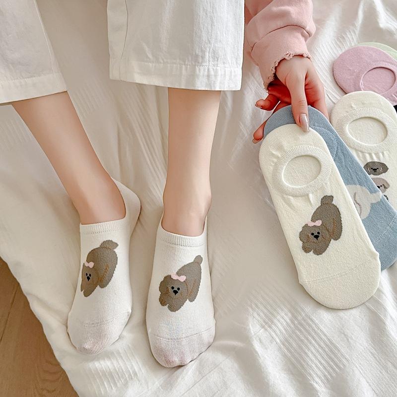 Small Fresh Cute Cartoon Animal All-In-One Machine Boneless Invisible Boat Socks Summer Socks